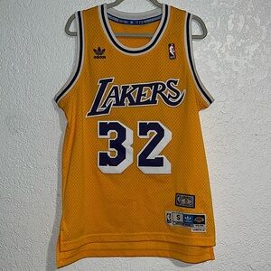 Lakers 32 Magic Johnson Adidas Hardwood Classics Jersey
